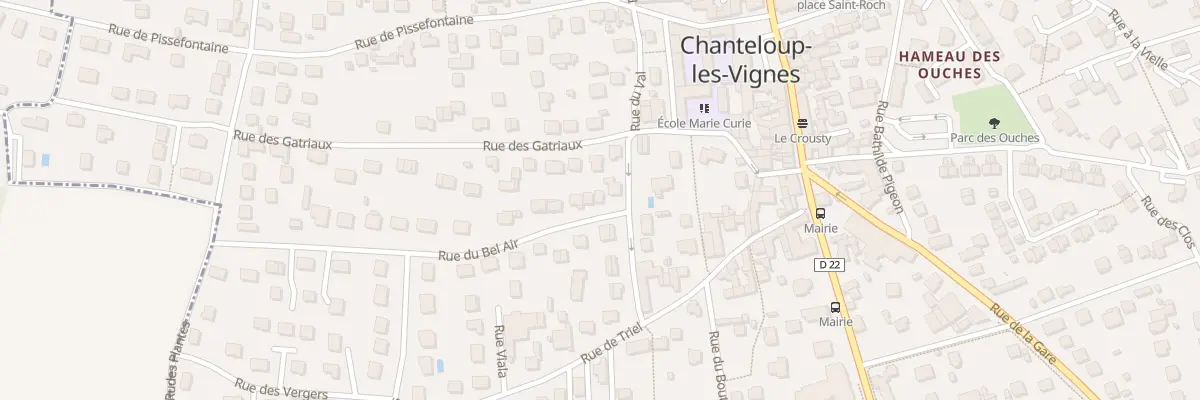 Plan du 2 Rue du Bel Air à Chanteloup-les-Vignes