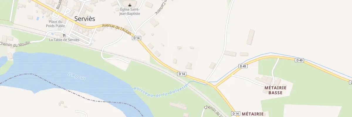 Plan du 288 Av de l’Autan à Serviès