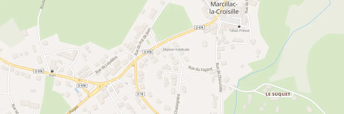 Plan du 2 Rue de la Chataignère à Marcillac-la-Croisille