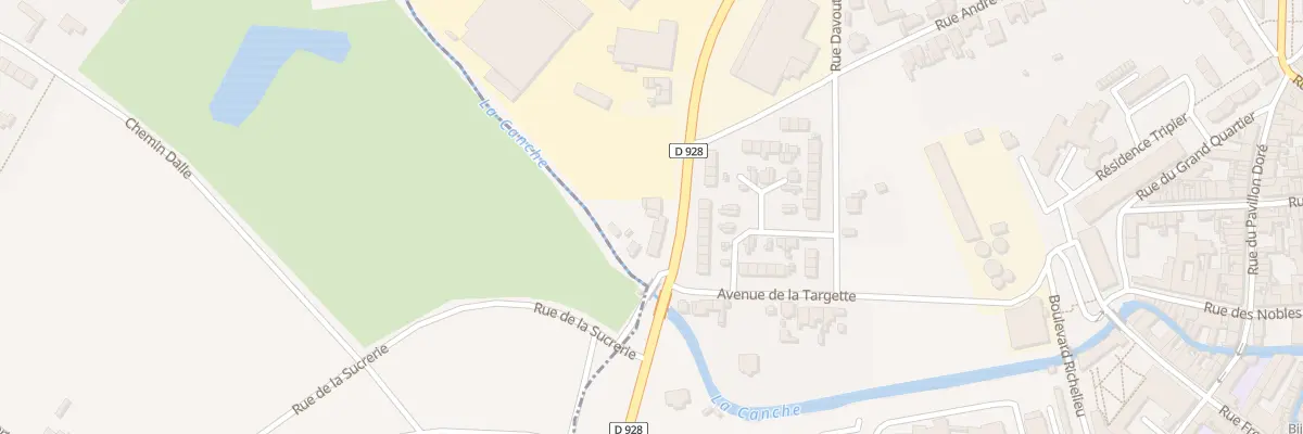 Plan du 3 Av Mal de Lattre de Tassigny à Hesdin-la-Forêt