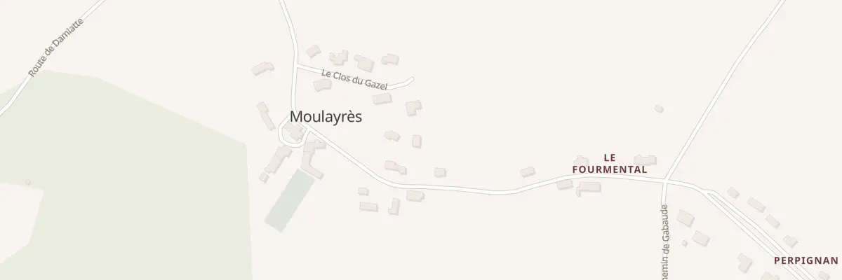 Plan du 5404 Fourmental à Moulayrès