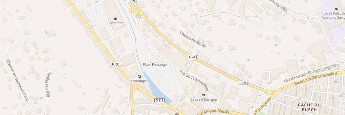 Plan du 9005 Pl Louis Fontanges à Villefranche-de-Rouergue