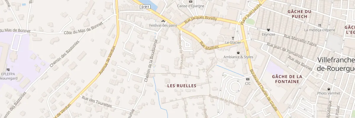 Plan du 9001 Rle de la Tannerie à Villefranche-de-Rouergue