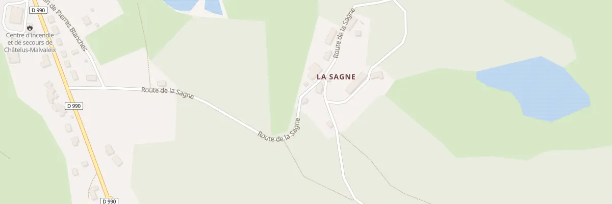 Plan du 2 La Sagne à Châtelus-Malvaleix