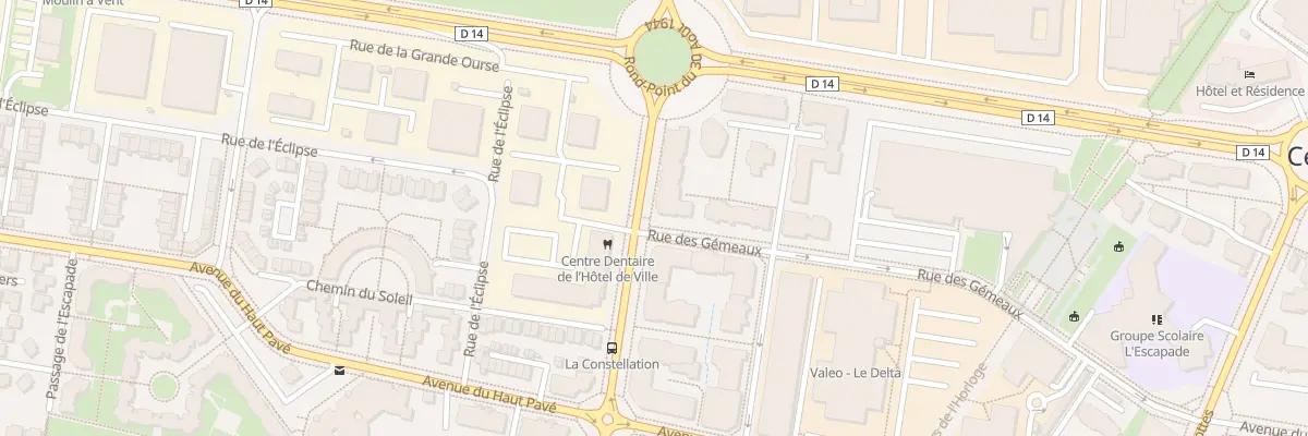 Plan du 2 Rue des Gémeaux à Cergy
