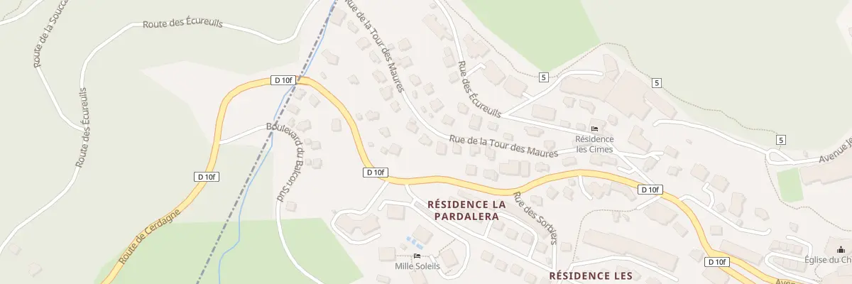 Plan du 16 Rue de la Tour des Maures à Font-Romeu-Odeillo-Via