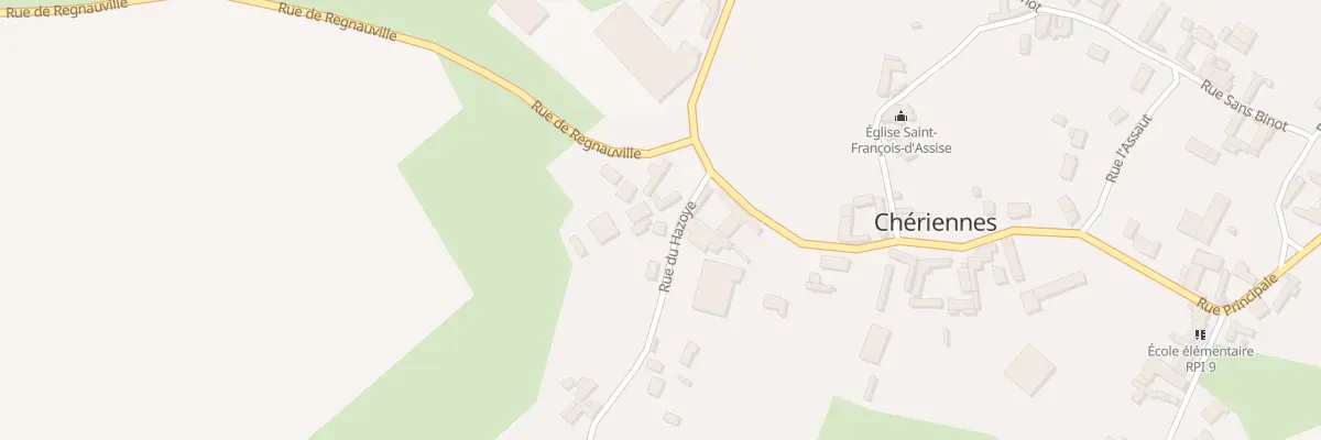 Plan du 2 Rue du Hazoye à Chériennes