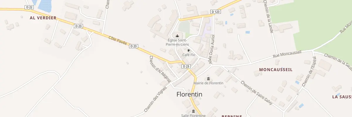 Plan du 11 Rue des Papillons Blancs à Florentin