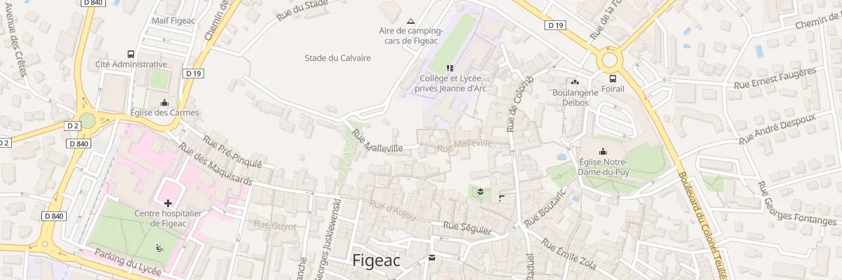Plan du 9 Rue de la Sainte-Famille à Figeac