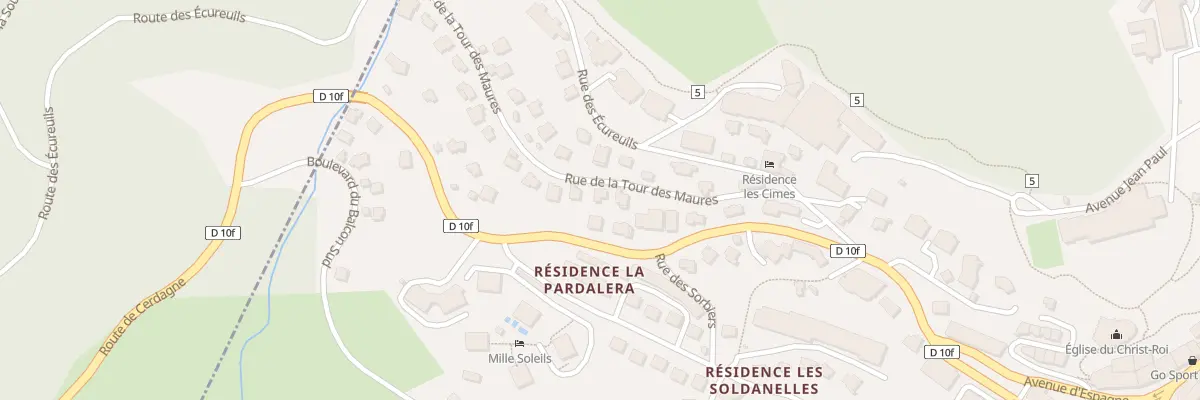 Plan du 10 Rue de la Tour des Maures à Font-Romeu-Odeillo-Via