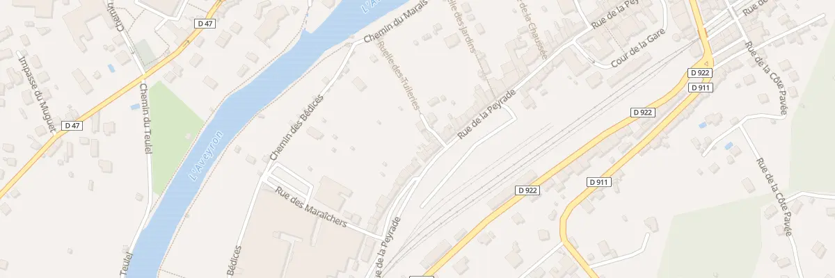 Plan du 84 Rue Lapeyrade à Villefranche-de-Rouergue