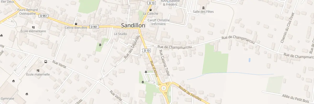 Plan du 14 Rue Casimir Tollet à Sandillon