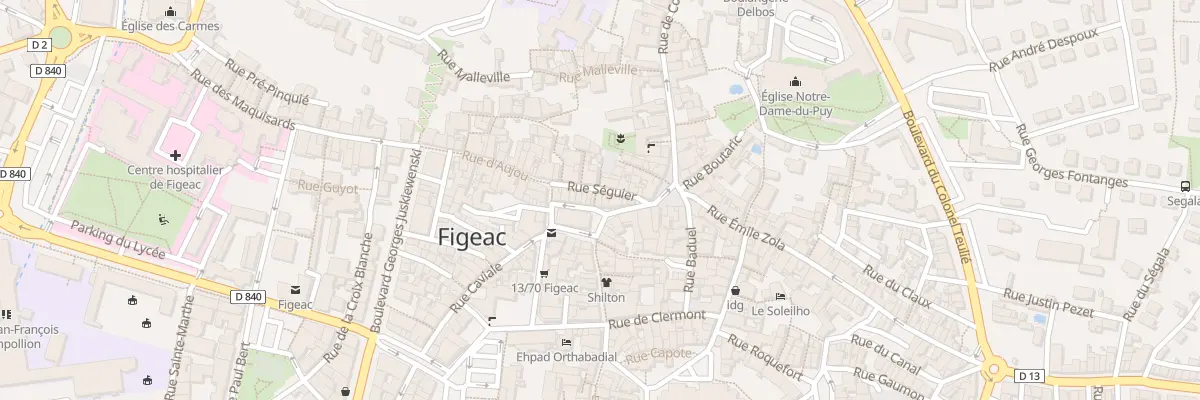 Plan du 9 Rue Séguier à Figeac