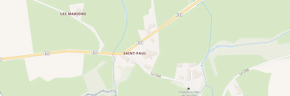 Plan du 2 Saint Paul à Tercillat