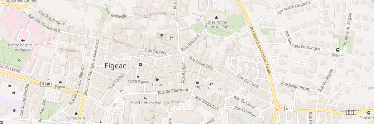 Plan du 14 Rue Baduel à Figeac