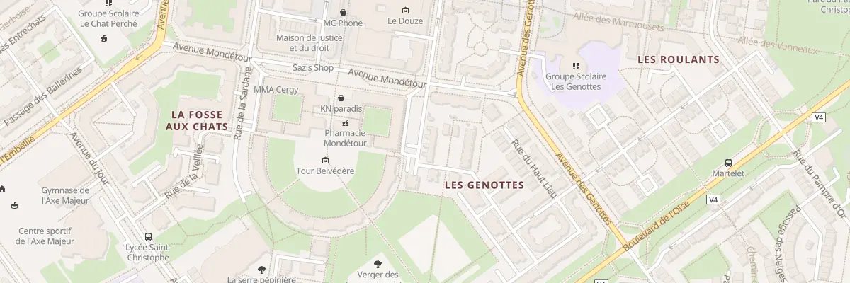 Plan du 2 Rue du Gerfaut à Cergy
