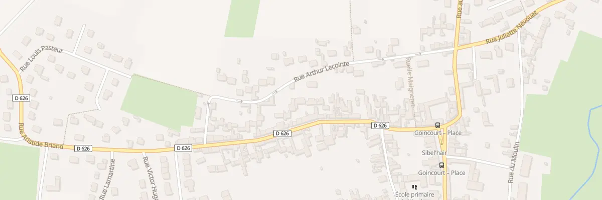 Plan du 40 Rue Aristide Briand à Goincourt