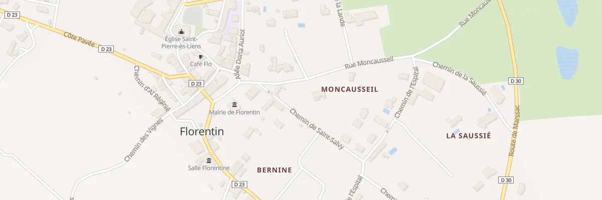 Plan du 2 Rue Moncausseil à Florentin