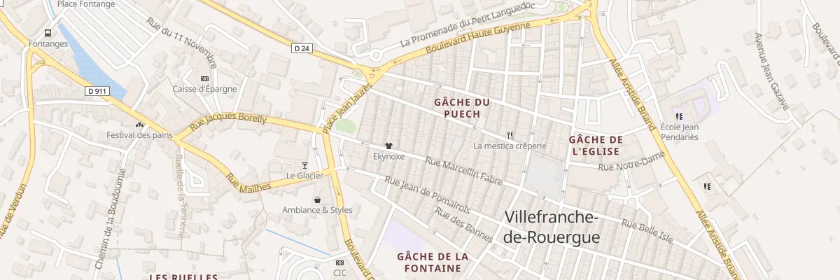 Plan du 4 Rue des Cardeurs à Villefranche-de-Rouergue