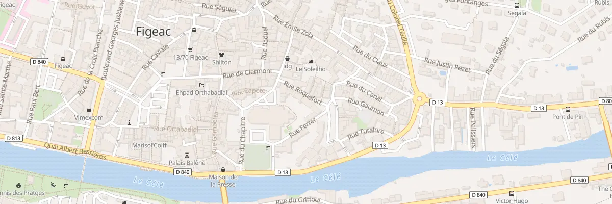 Plan du 3 Rue Roquefort à Figeac