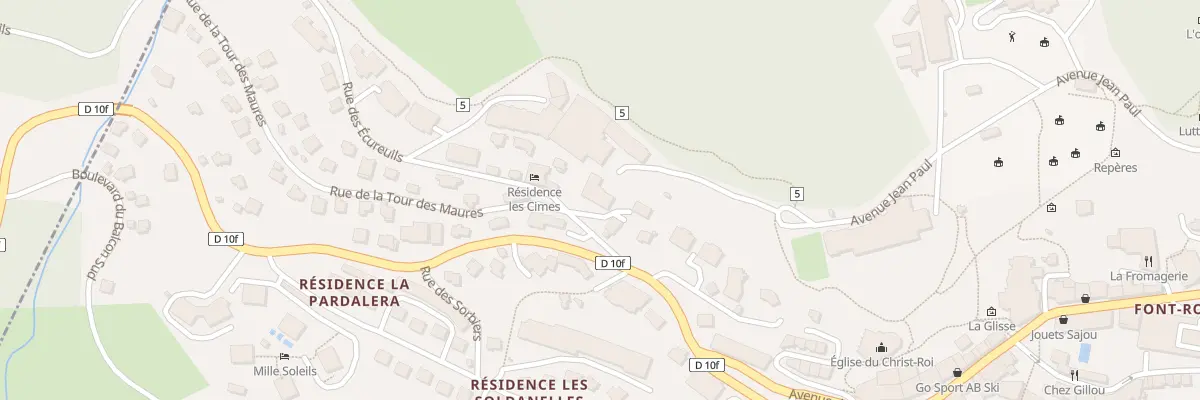 Plan du 5 Rue des Ecureuils à Font-Romeu-Odeillo-Via