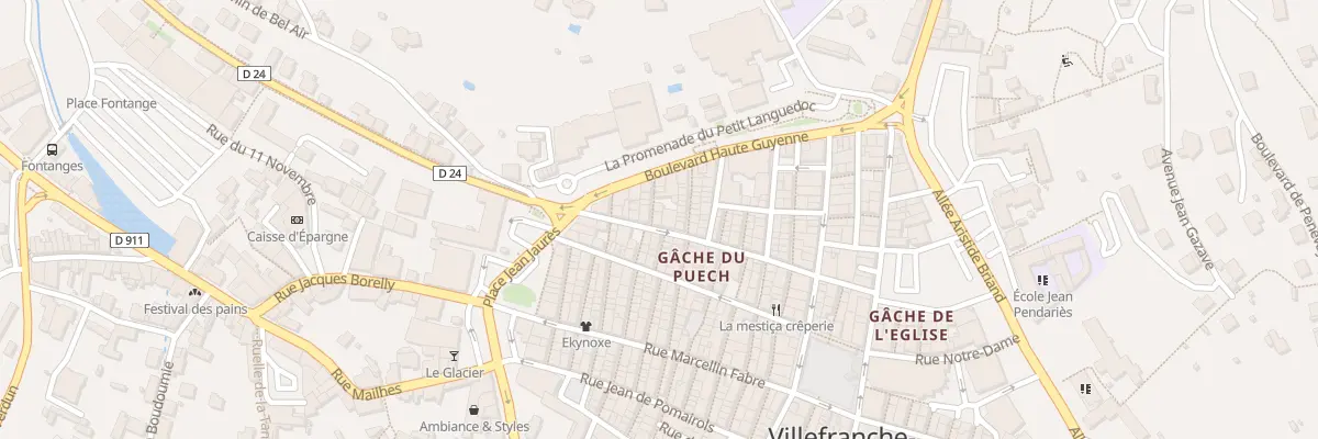 Plan du 2 Rue du Sergent à Villefranche-de-Rouergue