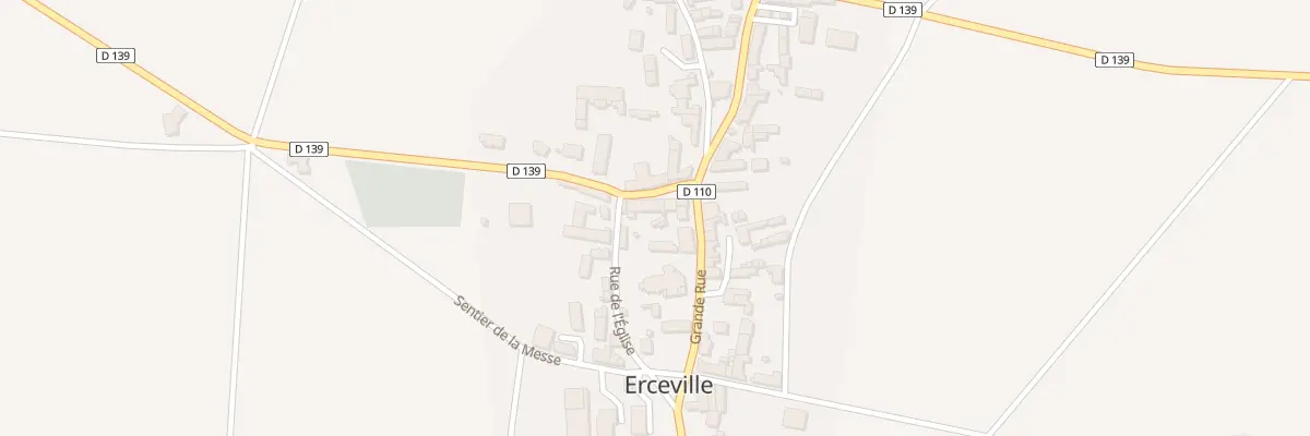 Plan du 1 Rue du Moulin à Erceville