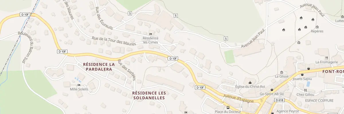 Plan du 2 Rue de la Tour des Maures à Font-Romeu-Odeillo-Via