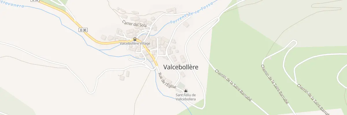Plan du 9020 Le Village de Valcebollere à Valcebollère