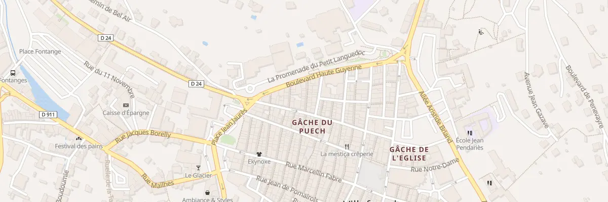 Plan du 7 Rue de la Loge à Villefranche-de-Rouergue