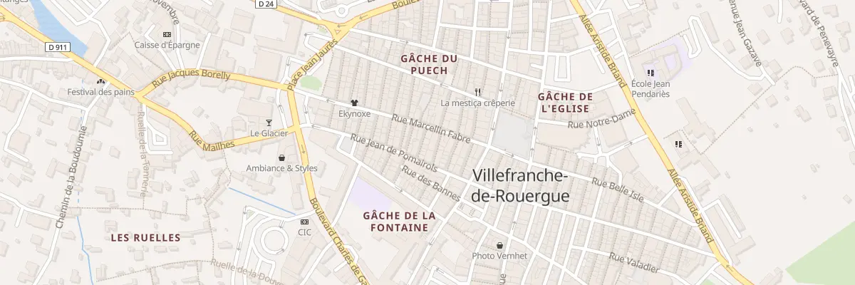 Plan du 3 Rue Pie à Villefranche-de-Rouergue