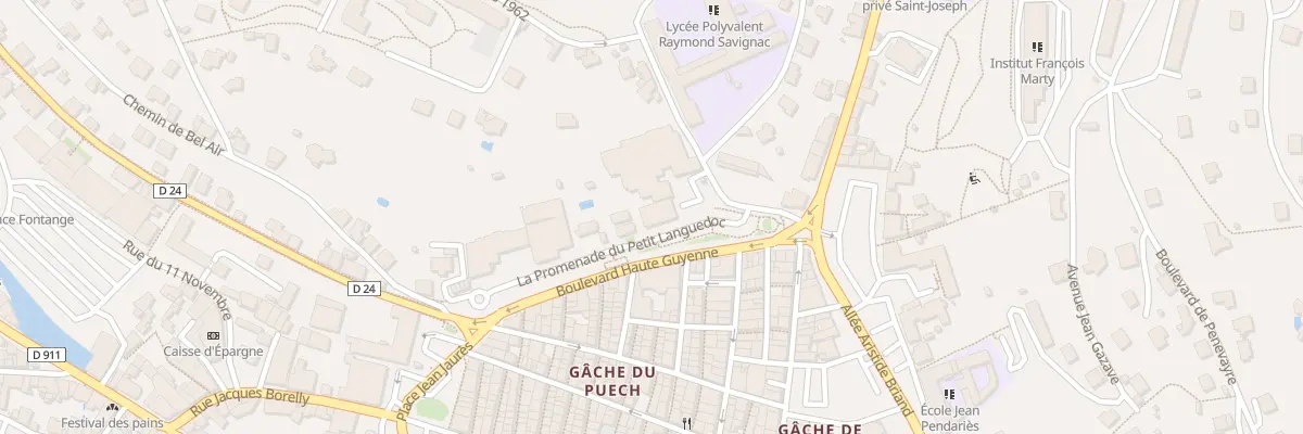 Plan du 4 Prom du Petit Languedoc à Villefranche-de-Rouergue