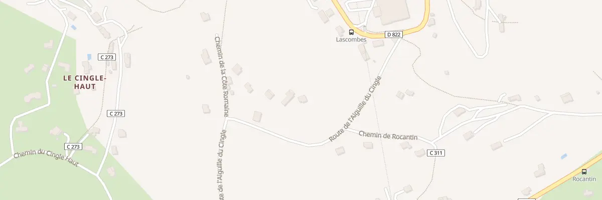 Plan de Rte de l’Aiguille du Cingle à Figeac