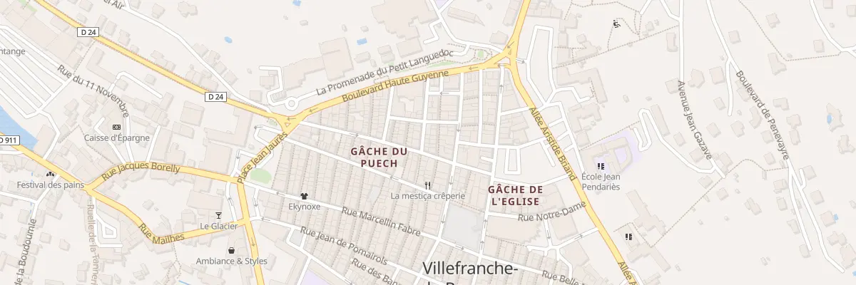 Plan du 2 Rue des Pénitents Noirs à Villefranche-de-Rouergue