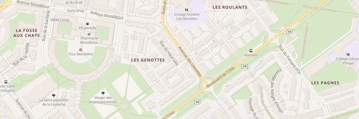 Plan du 5 Rue des Mousserons à Cergy