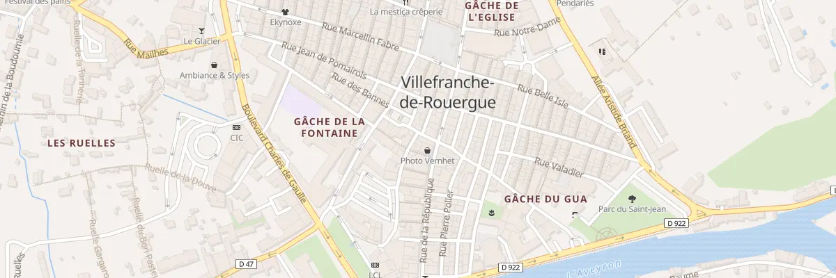 Plan du 1B Rue de la Trésorerie à Villefranche-de-Rouergue