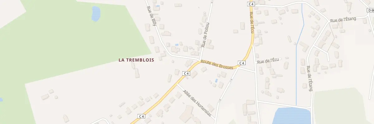 Plan du 2 Rte des Brosses à Theillay