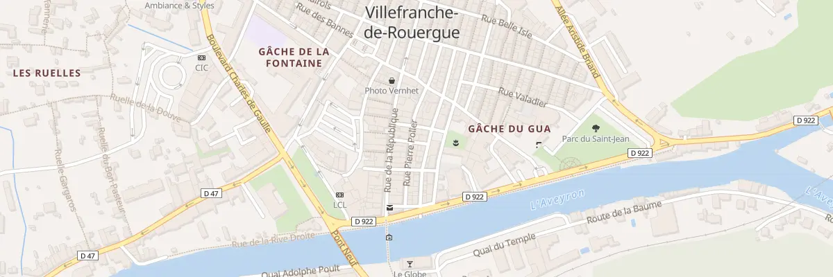 Plan du 3 Rue de la Lampe à Villefranche-de-Rouergue