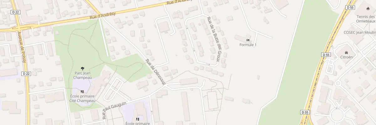 Plan du 34 Rue de la Butte des Groux à Chanteloup-les-Vignes