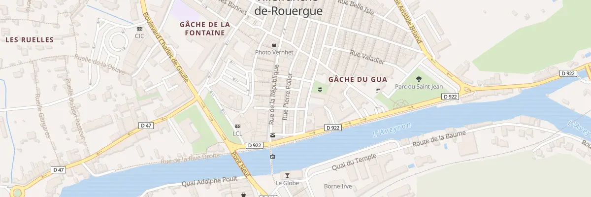 Plan du 16 Rue Guillaume de Garrigues à Villefranche-de-Rouergue