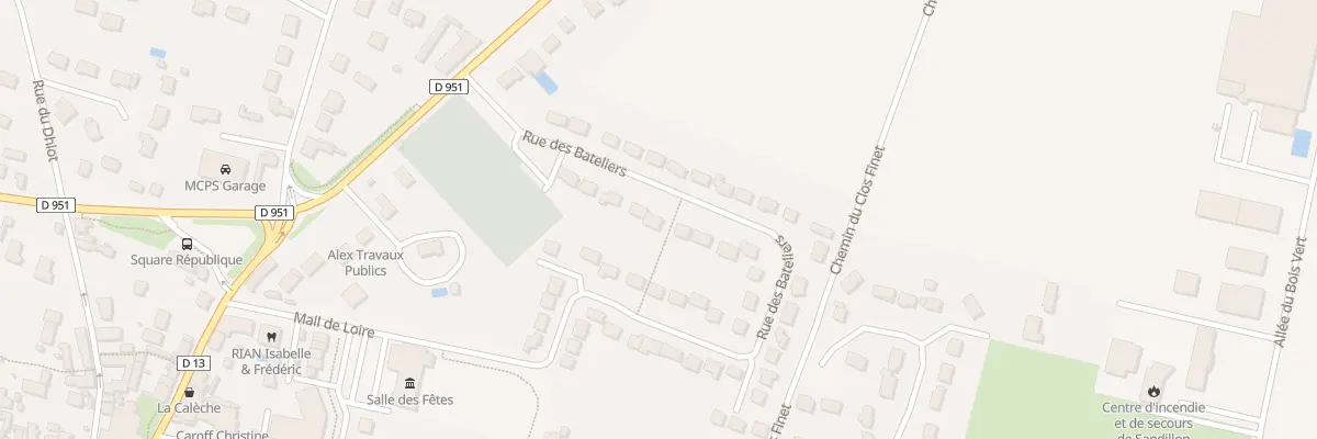 Plan du 43 Rue des Bateliers à Sandillon
