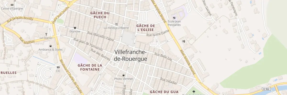 Plan du 5 Rue Belle Isle à Villefranche-de-Rouergue