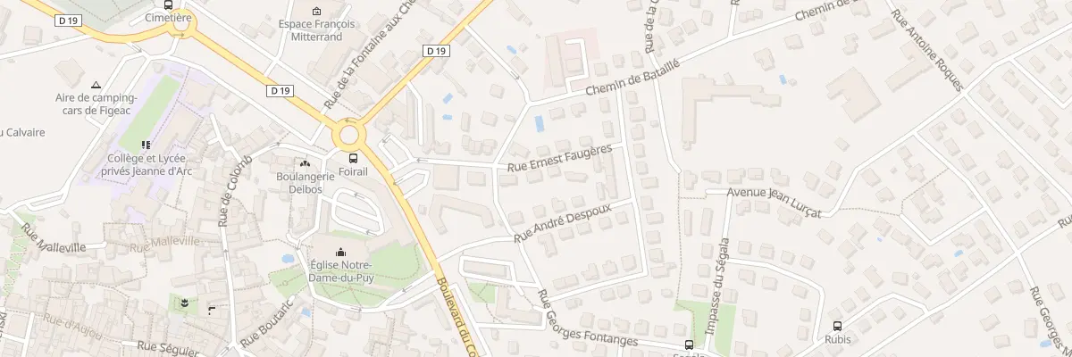 Plan du 4 Rue Ernest Faugères à Figeac