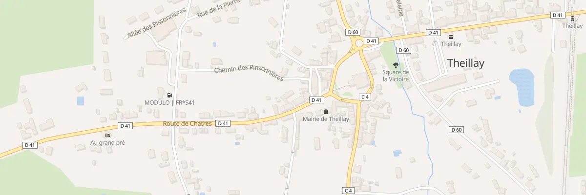 Plan du 6 Rte de Châtres à Theillay