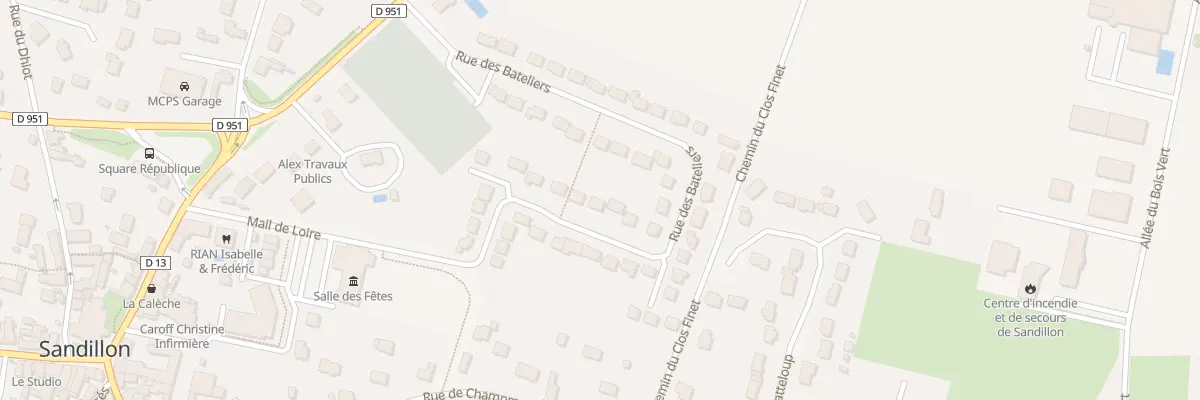 Plan du 23 Rue des Bateliers à Sandillon