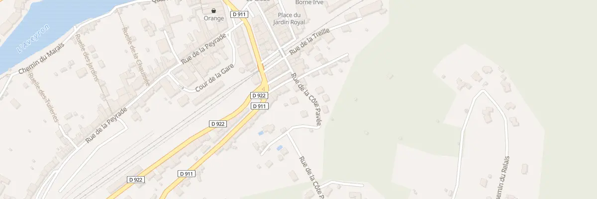 Plan du 12 Rue de la Côte Pavée à Villefranche-de-Rouergue