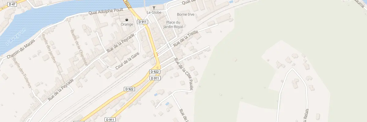 Plan du 9 Rue de la Côte Pavée à Villefranche-de-Rouergue