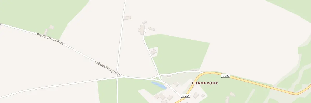 Plan du 3 Champroux à Pouligny-Notre-Dame