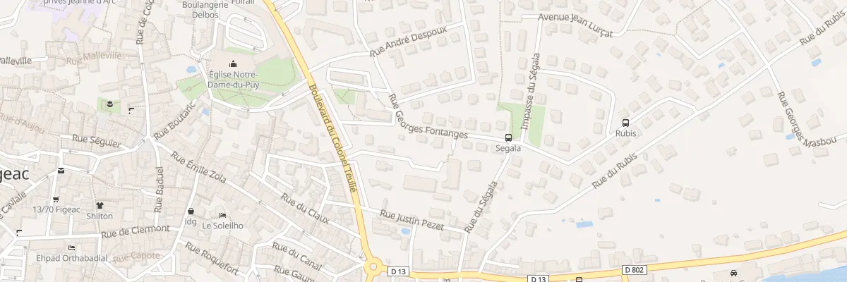 Plan du 8 Rue Georges Fontanges à Figeac