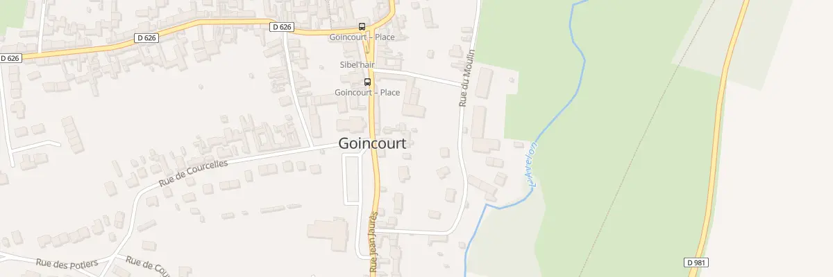 Plan du 15 Rue Jean Jaurès à Goincourt